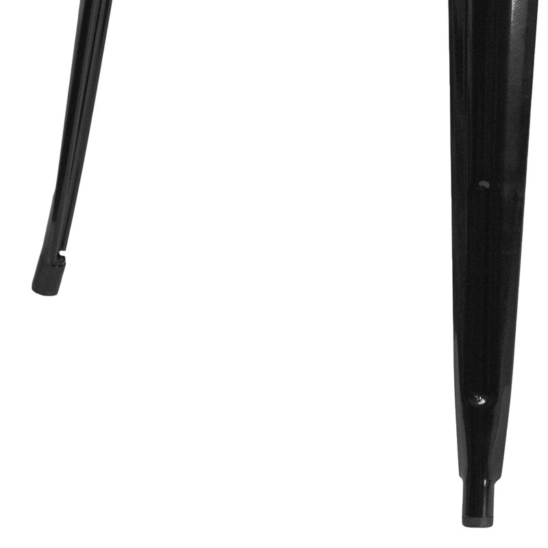 Table carrée intérieure / extérieure Angeleca, Noir, l 31,75 po x L 31,75 po x H 29,5 po