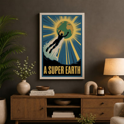 Ascent to Earth Retro - Wrapped Canvas