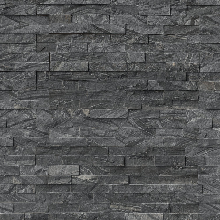 6" x 18" Stacked Natural Stone Ledger Panel Corner Wall Tile
