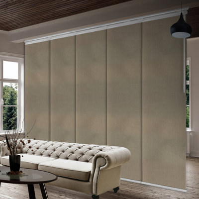 Store vertical semi-diaphane brun