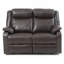 Causeuse inclinable double Ward, brun foncé-170348935