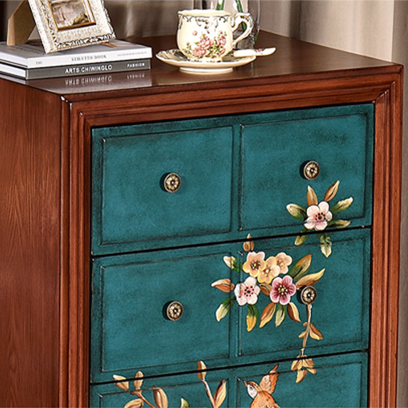 Armoire décorative peinte American