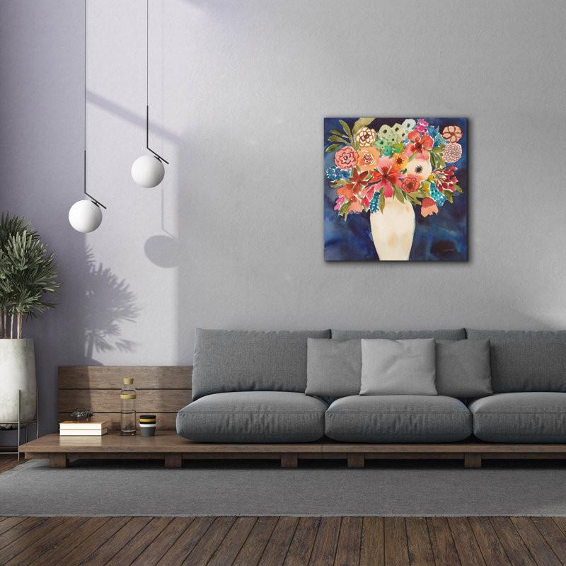  «Floral Beauty 2» par Cheryl Warrick, art mural sur toile, 37 po x 37 po, H 37 po x l 37 po