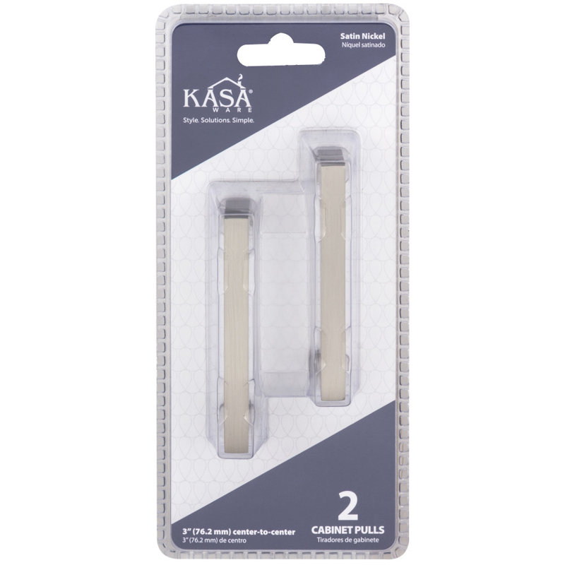 3" Center to Center Bar Pull Multipack, Satin Nickel