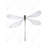 Minimalist Dragonfly - Insect Gray Canvas for Home Decor