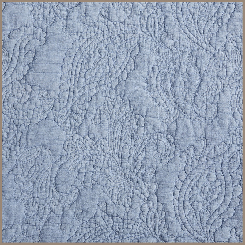 Ensemble de courtepointe en coton Tasha Polizzi, Courtepointe pour grand lit + 2 taies décoratives, Sadie Bluebonnet