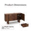 Buffet 63 "en bois cannelé avec bord incurvé et 3 tiroirs-1062661072