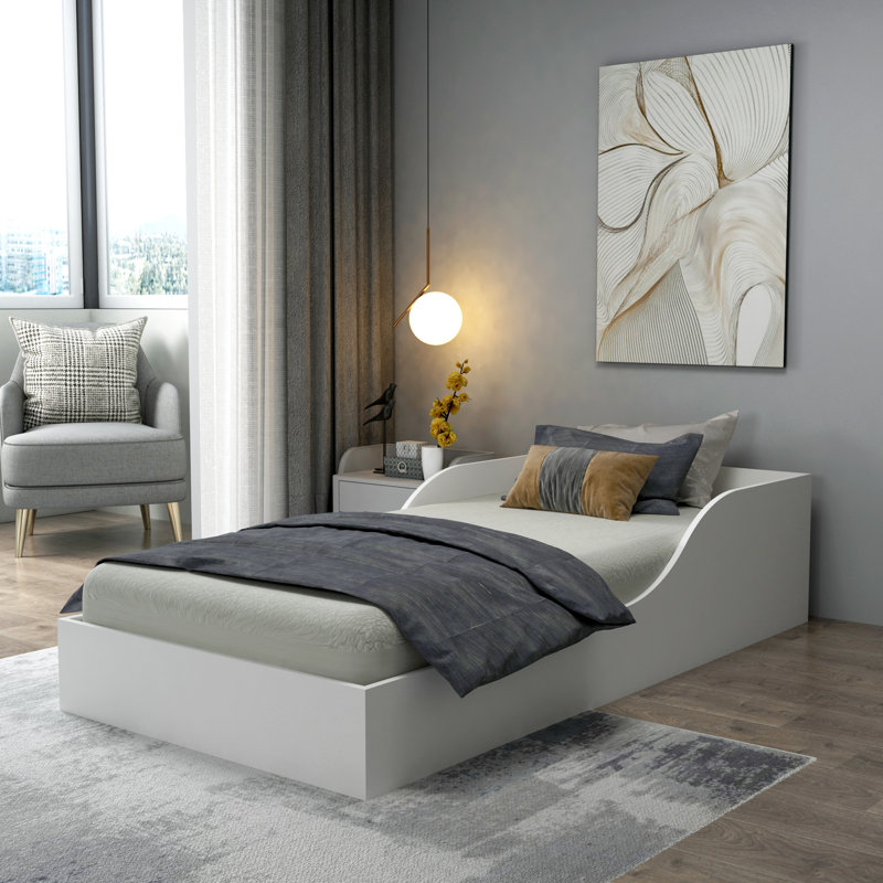 Aarushi UK Single - DE 90 X 190 Cm Bed, White