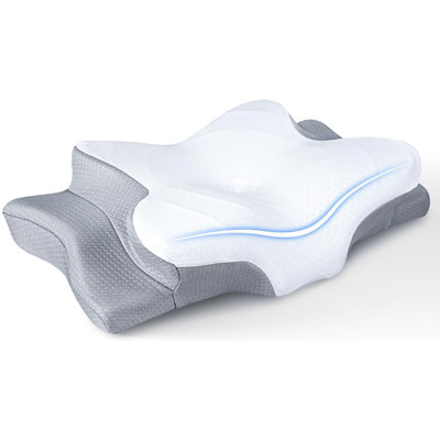 Cooling Cervical Memory Foam Pillow For Neck Support – Adjustable Ergonomic Contour Orthopedic Bed Pillow For Side, Back & Stomach Sleepers