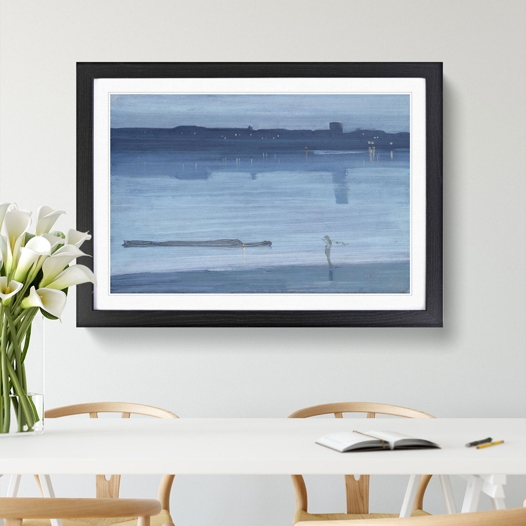 Nocturne Blue and Silver by James Mcneill Whistler - Framed Print