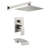 10 Inch Wall Mounted Tub Shower System Single Handle Shower Faucet Set Brass Shower Trim Kit With Rough-In Valve-111671643