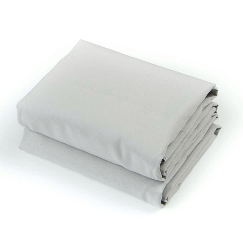 Bed Pillow Shams, 1800 Brushed Microfiber Oxford Pillowcases - NTBAY, Light Gray