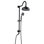 8" Rainfall Shower And Handheld In Matte Black For Relaxing Experience Head With Durability