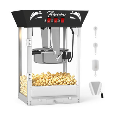 Vintage 12 Oz. Professional Popcorn Machine, 23.03 Inches Tall, Makes 50 Cups Of Popcorn, Including Measuring Cup, Scoop And Serving Cups