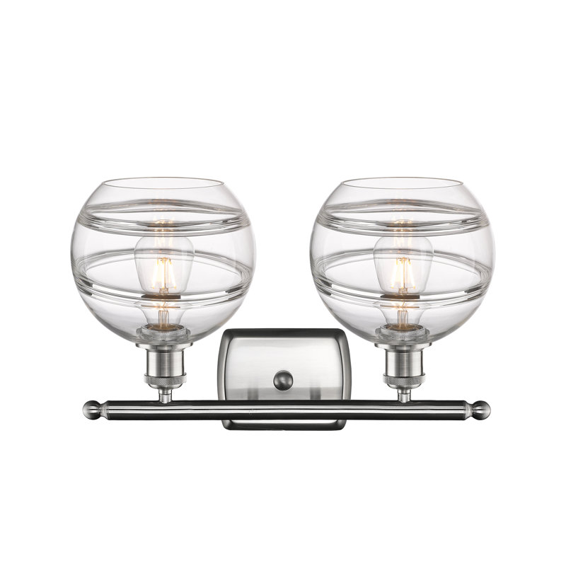 Bienes 2 - Light Dimmable Vanity Light, Clear, Brushed Satin Nickel