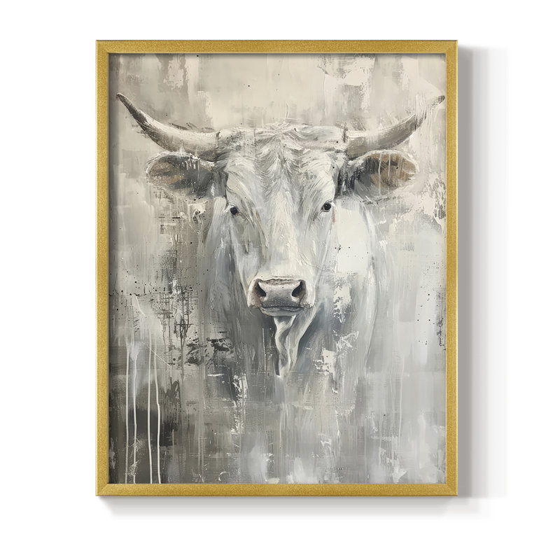 ANIMALS Series Cxxvi - reproduction encadrée de qualité supérieure - prête à être accrochée - aucun clou requis, Or