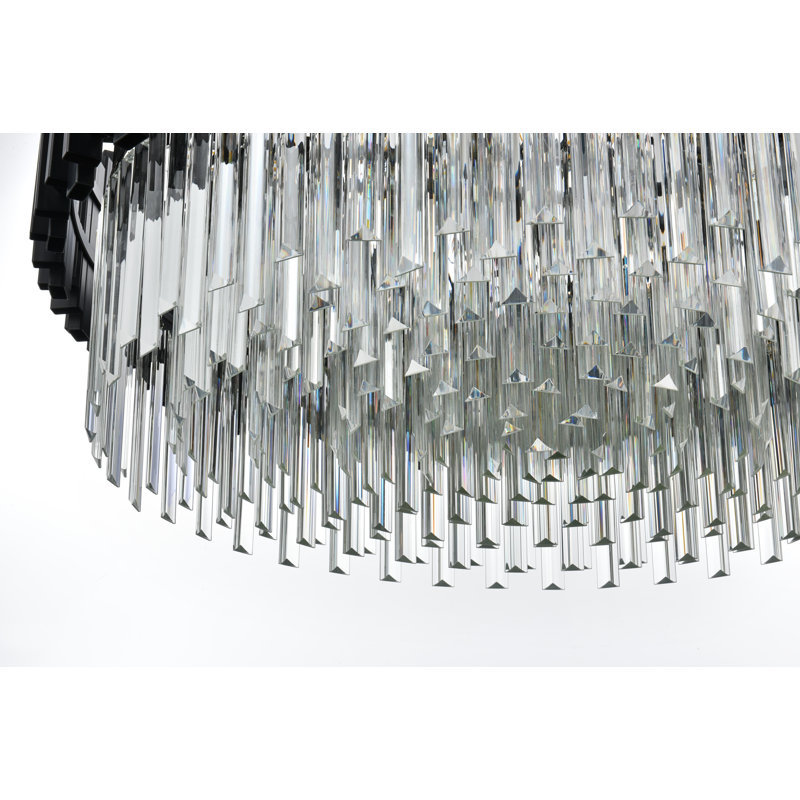Lustre Lenora 32 pouces , Noir, noir, noir, noir