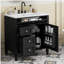 Meuble-lavabo de salle de bain 30 po avec lavabo supérieur, meuble-lavabo moderne avec 2 tiroirs et tiroir basculant, meuble-lavabo simple-1355197574