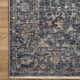 Sorrento Oriental Machine Made Power Loom Polyester Area Rug in Blue