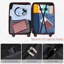 Ensemble de valises de voyage en PP de qualité supérieure, ensemble de valises à verrou TSA de 3 pièces aux dimensions de 20, 24 et 28 pouces avec roulettes pivotantes à 360 °