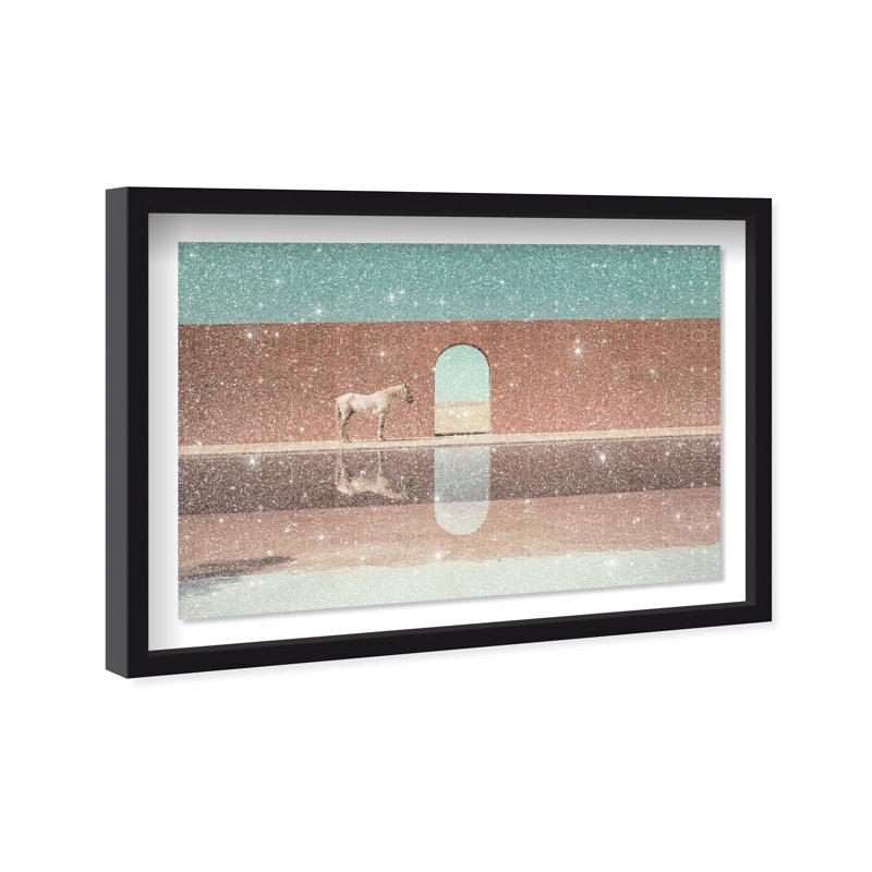Western Reflections Print by Oliver Gal, 16.5"H x 11.5"W, Black Shadowbox