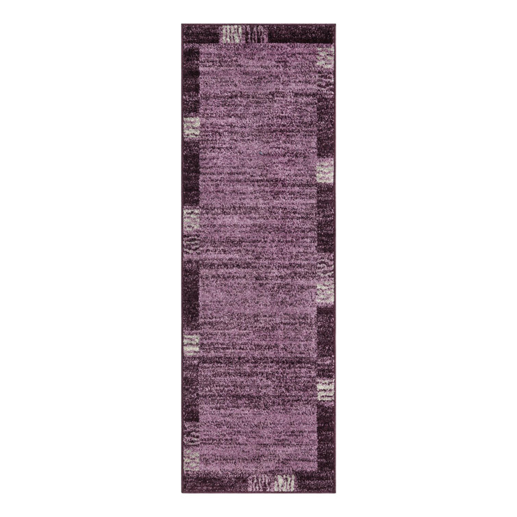 Tapis mauve à motif géométrique Sahr
