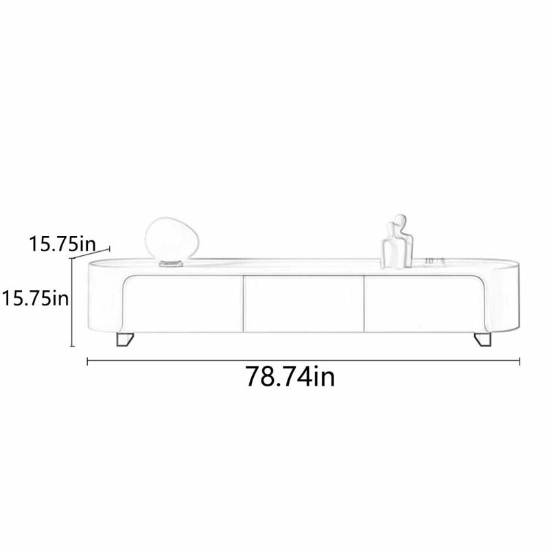 Nouveau meuble télé multifonctionnel de style nouveau, 78.74"