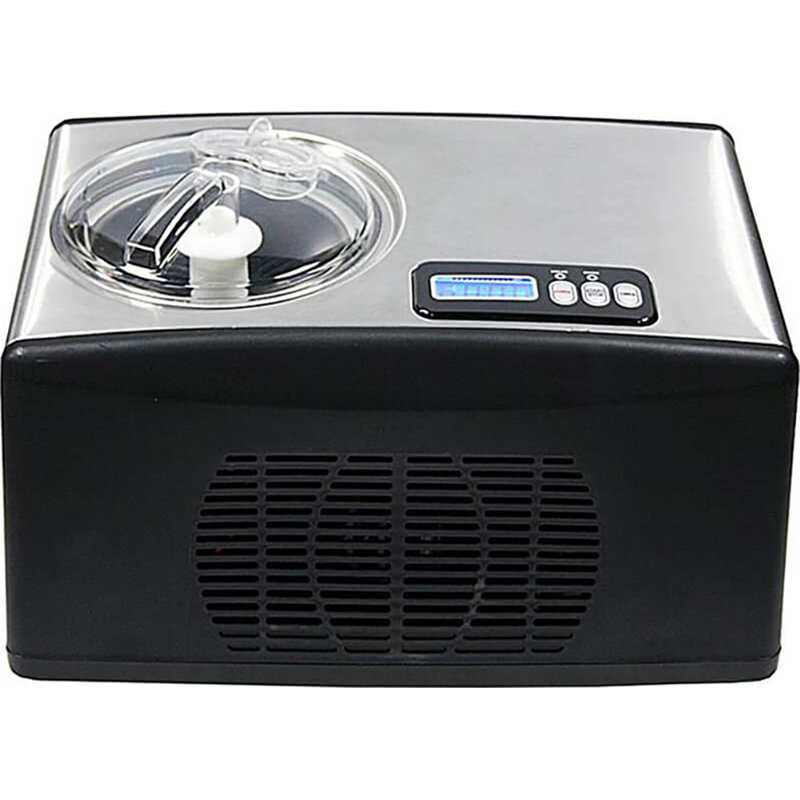 Stainless Steel 1.6 Qt Automatic Ice Cream Maker with LCD Display