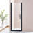 30-31.5"W X 75"H Pivot Single Swing Shower Door, Aluminium Alloy In Matte Black, 1/4" (6Mm) Thick SGCC Tempered Clear Glass.