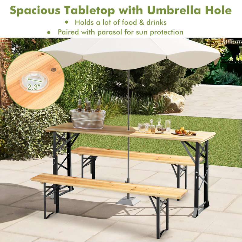 66.5'' Rectangular Portable Folding Table