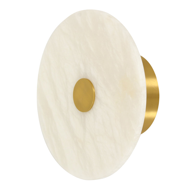 Corinna Stone LED Flush Mounted Sconce, Brass