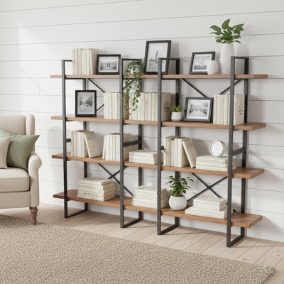 Kaecyn 56.69'' H x 70.86'' W Metal Etagere Bookcase