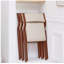 Chaise de salle à manger pliante rembourrée, peu encombrante, facile à transporter, salle à manger, aucun assemblage requis, paquet de 2 - blanc crème et cerise