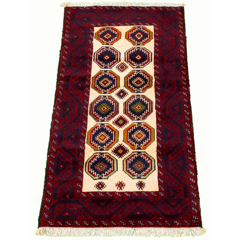One-of-a-Kind 2'9" X 5'8" 1980s Runner Wool Area Rug in