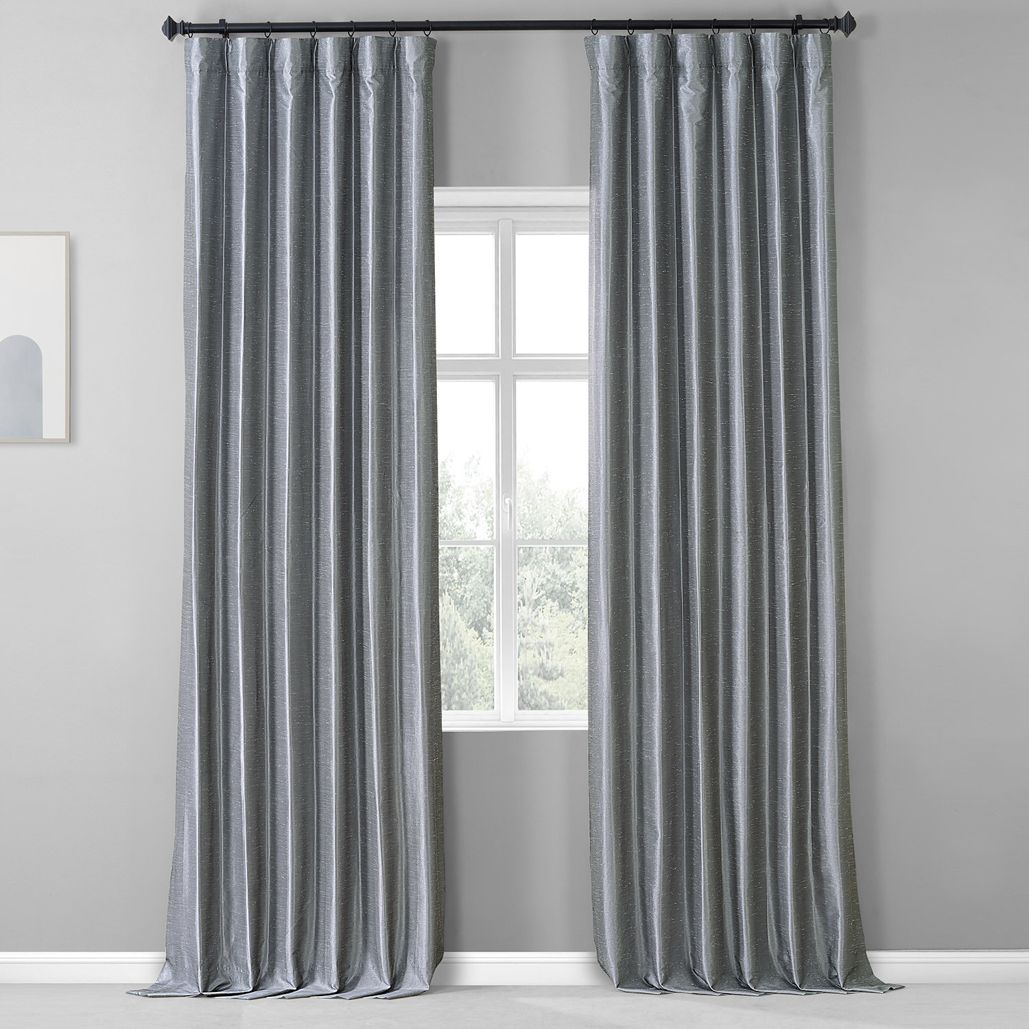 Willa Arlo™ Interiors Faux Silk Curtains for Bedroom Blackout Curtains