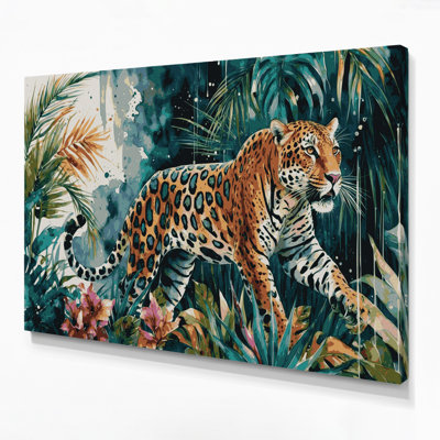 Big Cats Jungle Cat Gray Canvas Wall Art