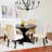 Darmani Dining Table Set, 5-Piece Dining Table Set, Round Dining Table With Four Button-Tufted Chairs-1883342777