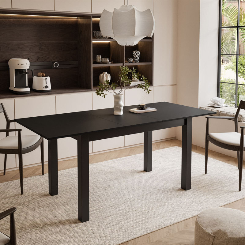 Extendable table ARTON 140 cm, Black, Black