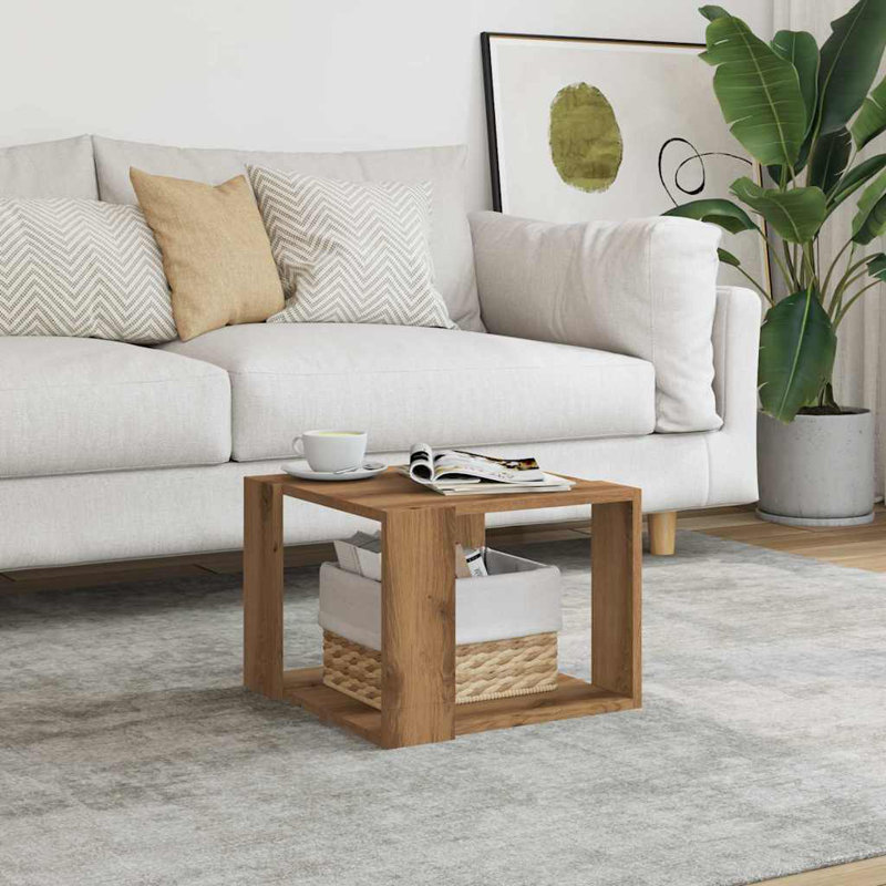 Aleydis Coffee Table Hallway Side Table Desk Accent End Table Engineered Wood, 51.5 x 51.5 x 30 cm (L x W x H), Sonoma Oak