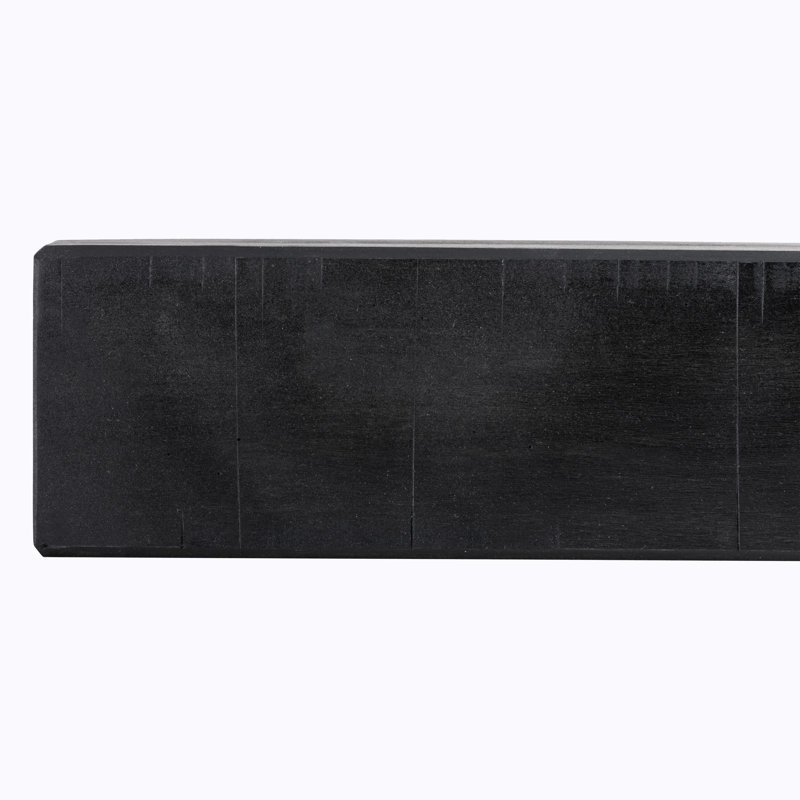 Tablette de manteau de foyer rustique, 72", Nuit noire, 6.25"