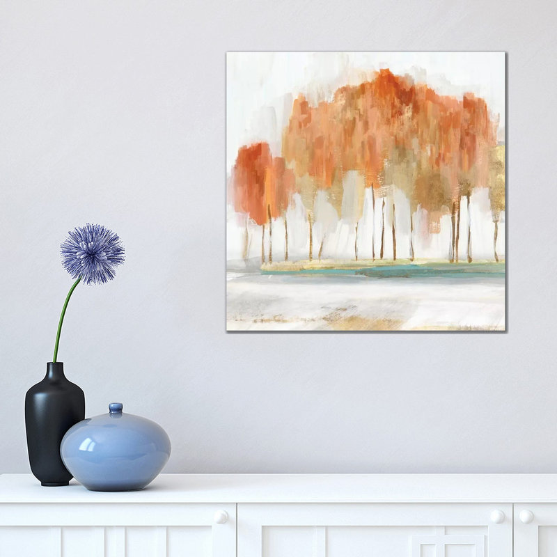 «Autumn Shade III» par Isabelle Z - reproduction d'art, Toile tendue, H 18 po x l 18 po x 1,5 po, Pas de tapis
