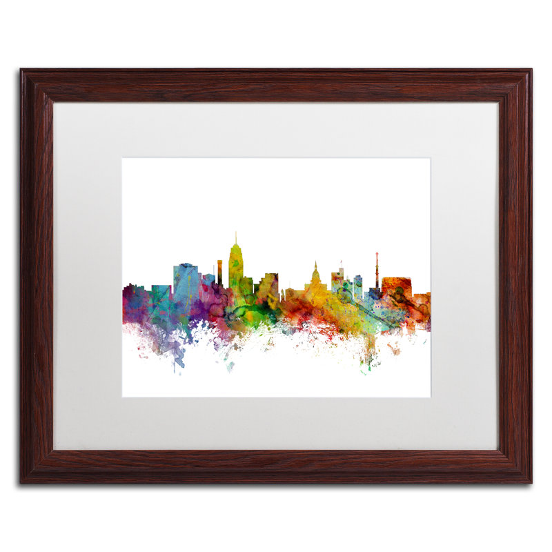« lansing michigan horizon », impression encadrée, H 16 po x l 20 po x P 0,5 po