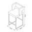 Ensemble de tabourets contemporains à hauteur de comptoir avec dossier carré ouvert et pieds en fer durable, ensemble de sièges polyvalents pour bar pour intérieurs modernes, ensemble de deux