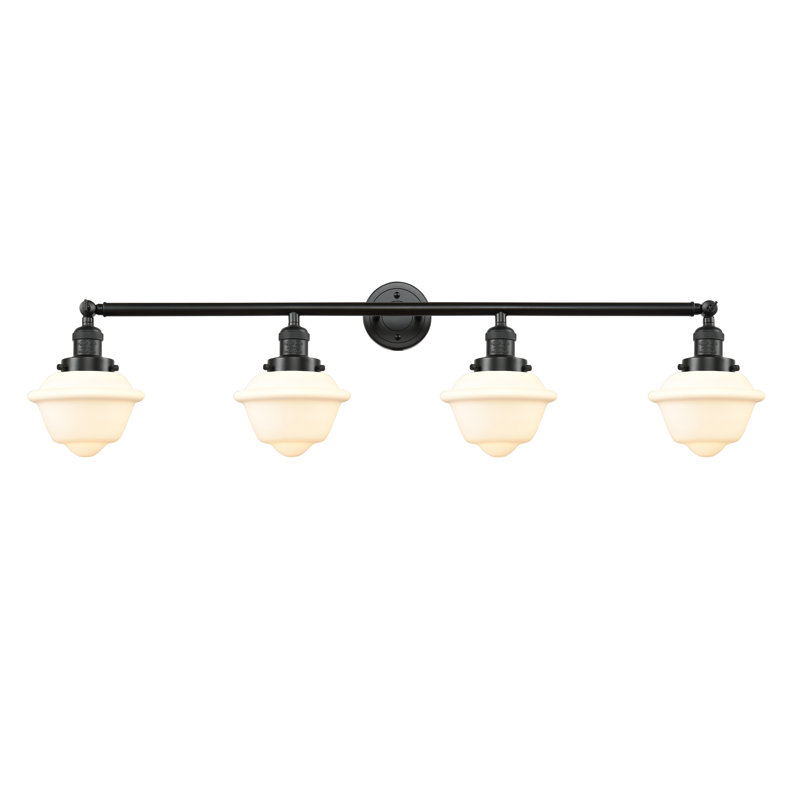 Éclairage de salle de bain réglable à 4 lumières à intensité variable Geddes, Ampoule incandescente rétro de 60 watts