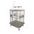 Chiani 66'' Iron Play Top Floor Bird Cage with Wheels-3277879