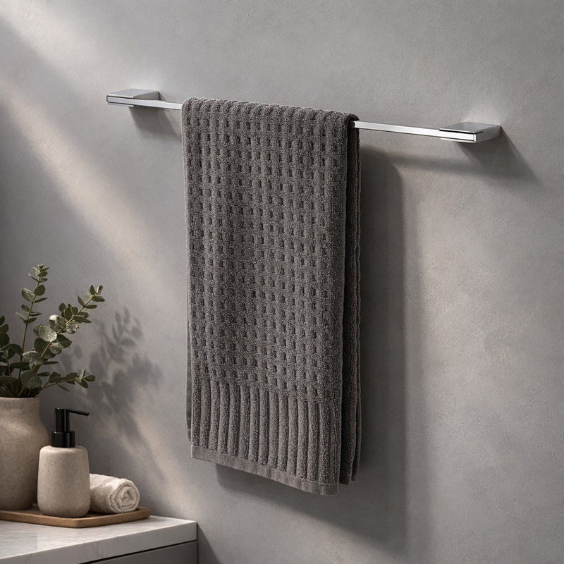 Porte-serviettes mural moderne en acier inoxydable de 24 pouces - Conception élégante pour votre décor de salle de bain