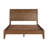 Brown Finish Headboard Queen Platform Bed, Transitional Look Bed With