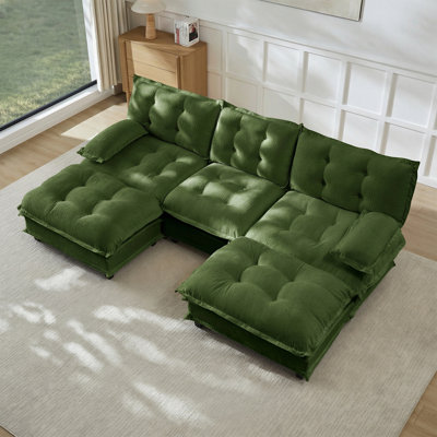 107" 3-Seater Cloud Sofa with 2 Ottoman
