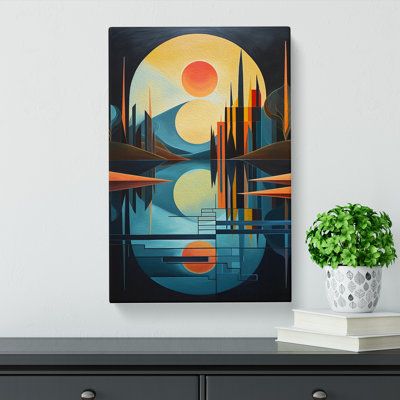 Lake Geometric No.3 - Wrapped Canvas