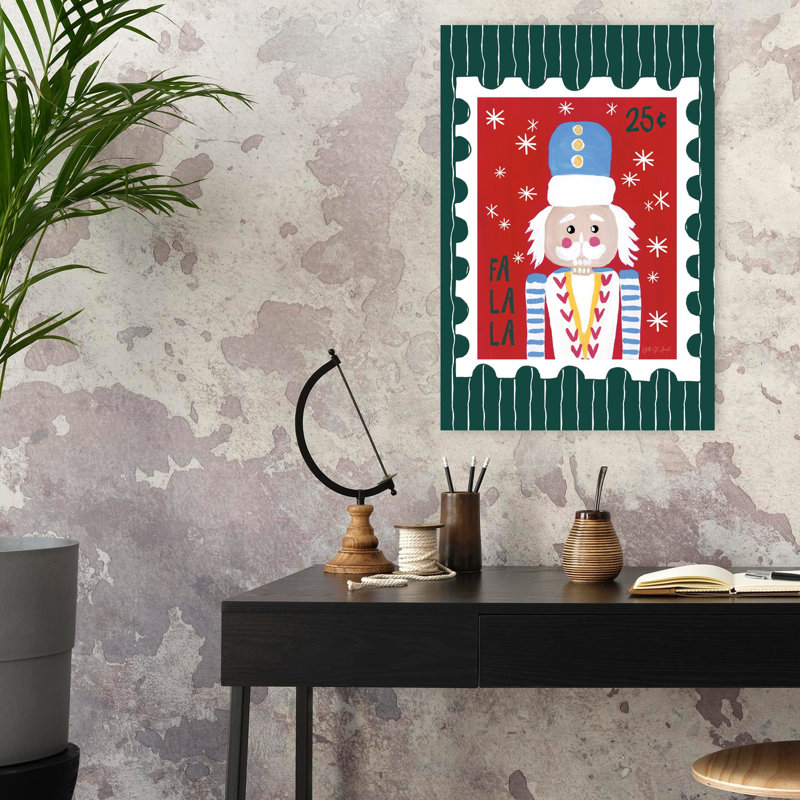 Holly Jolly Mail IV, art contemporain abstrait, H 24 po x l 16 po